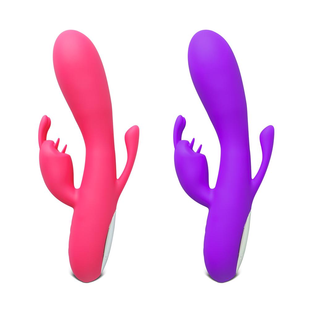 12-Speed Red Color Silicone Rabbit Vibrator Type II