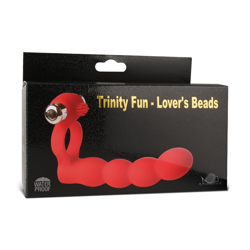7-Speed Black Color Silicone Vibrating Ring with Beads