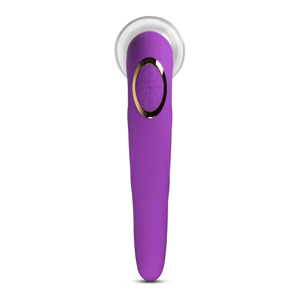 8 Speeds Purple Color Clitoral Sucking & Licking Vibrator with Tongue ( Long Size Version )