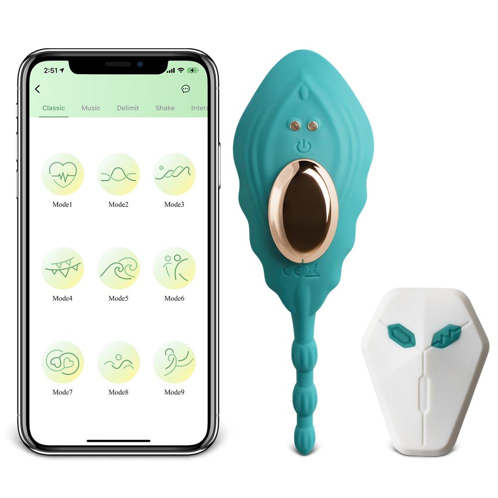 9-Speed APP And Remote Control Green Color Vibrator