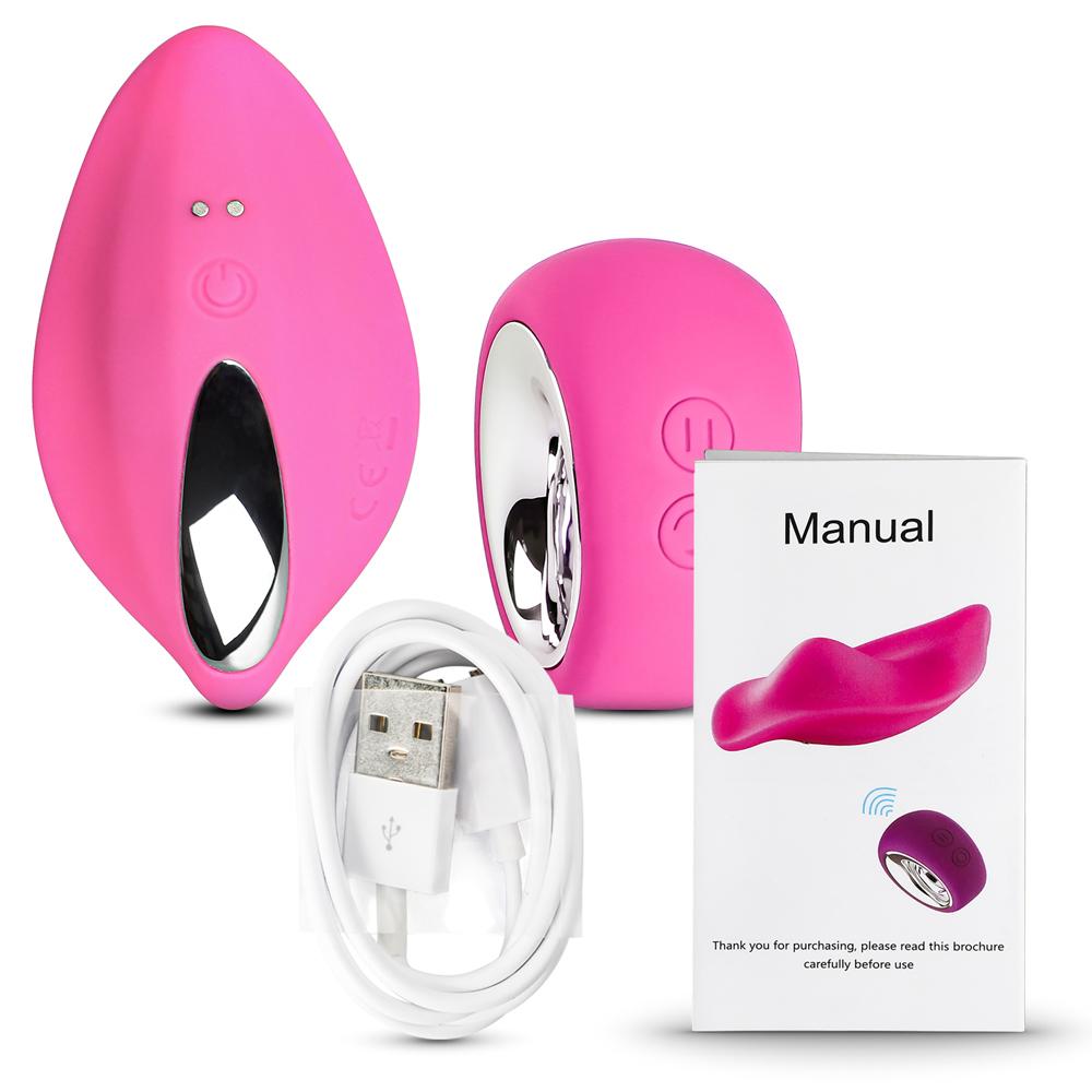 9 Speeds Pink Color Silicone Wearable Panty Vibrator with Wireless Remote Control