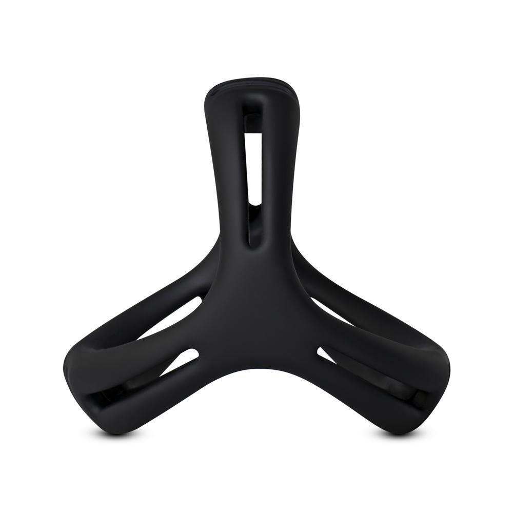 Black Color 3 in 1 Ultra Soft Cock Ring for Erection Enhancing Type II