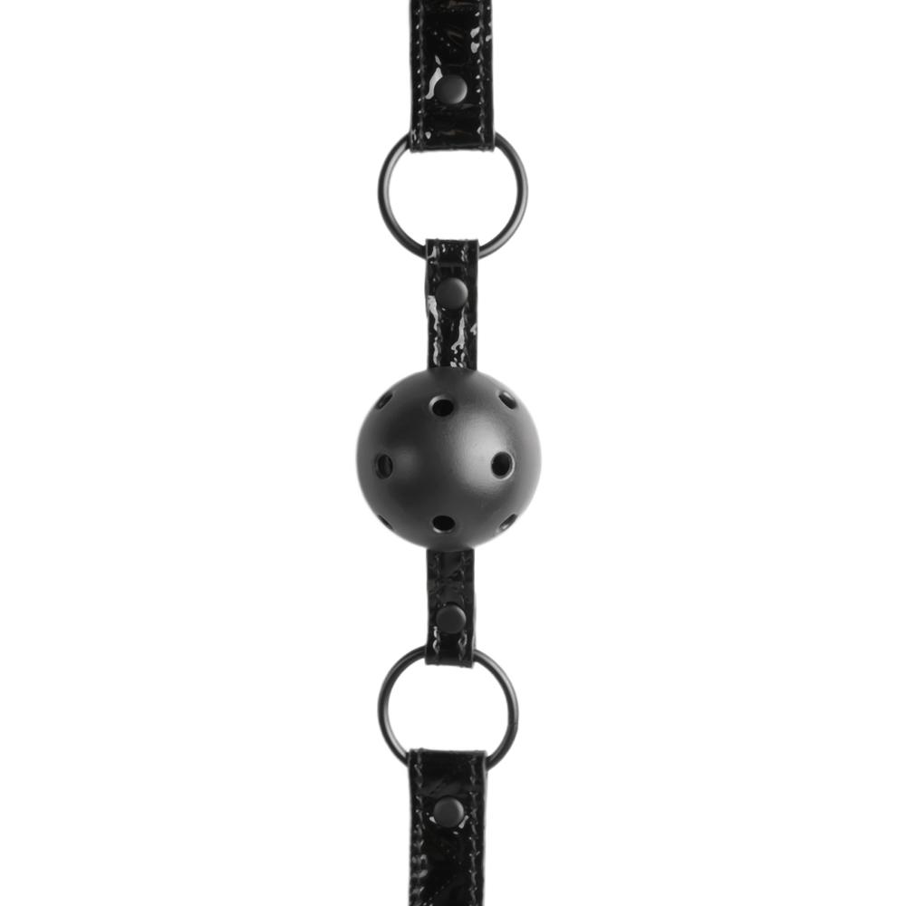 Black Color Embossed Ball Gag