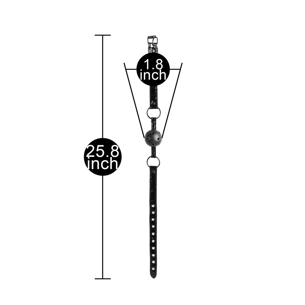 Black Color Embossed Ball Gag