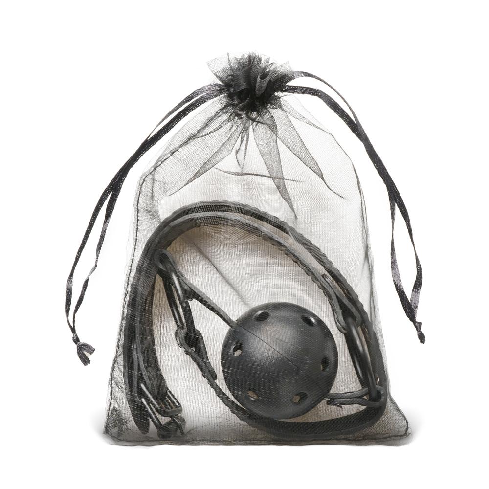 Black Color Embossed Ball Gag