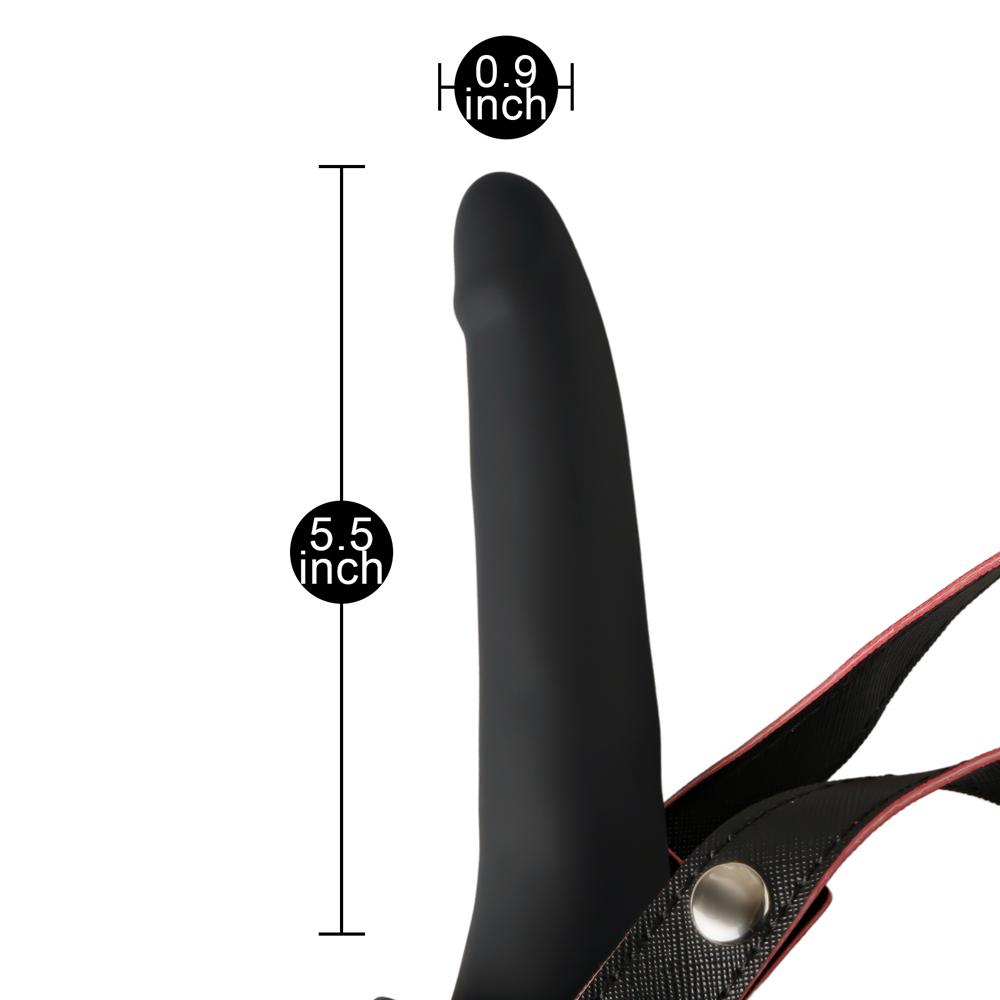 Black Color Strap On with Double Silicone Dildos