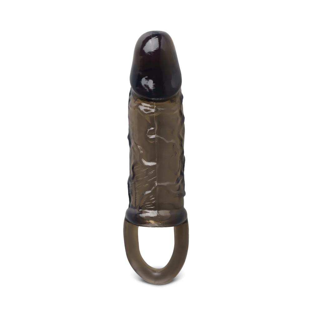 Clear Black Penis Sleeve with Ring