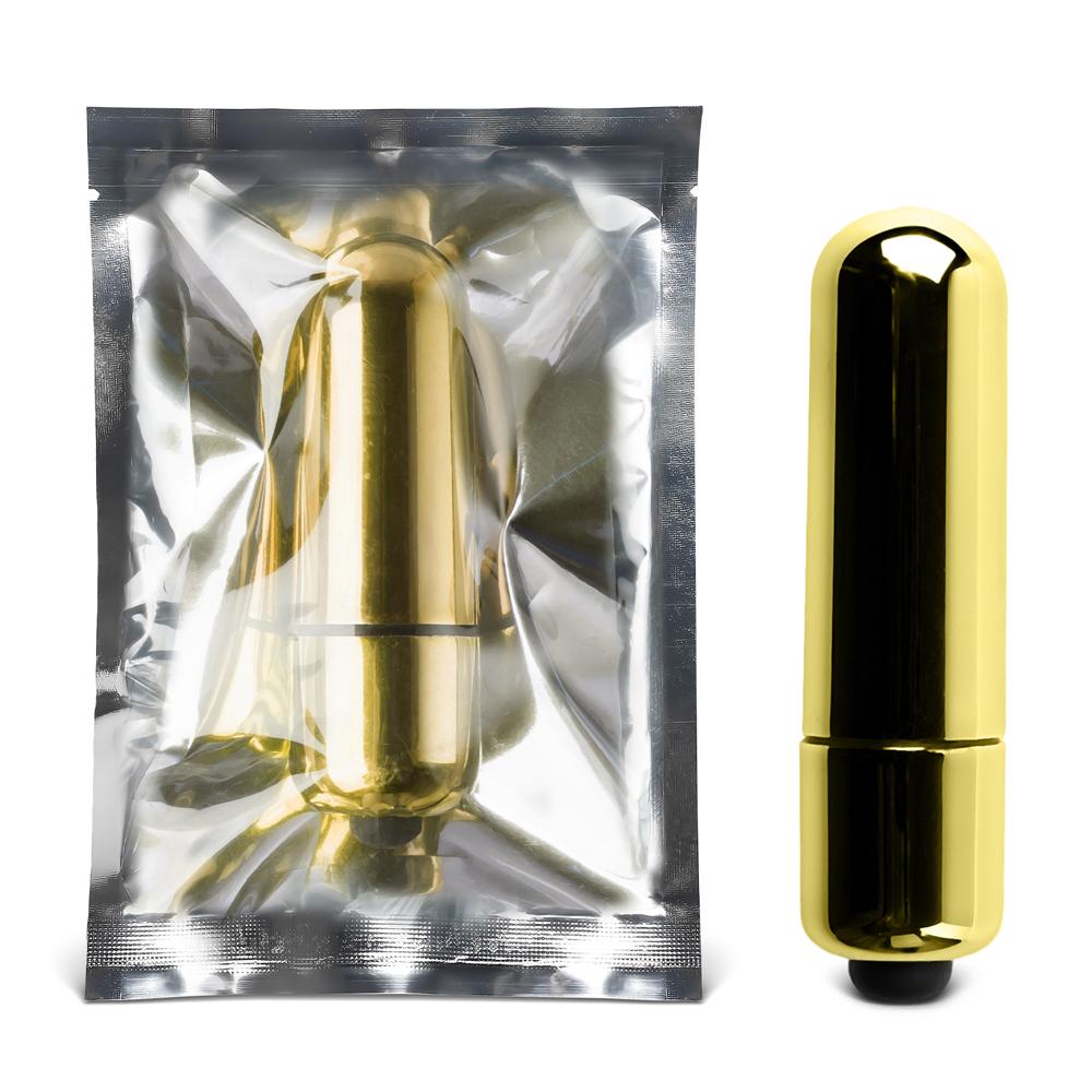 Electroplated Gold Mini Vibrating Bullet