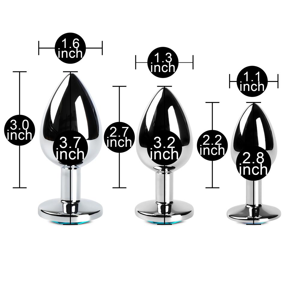 Metal Butt Plug Set ( Blue Color )