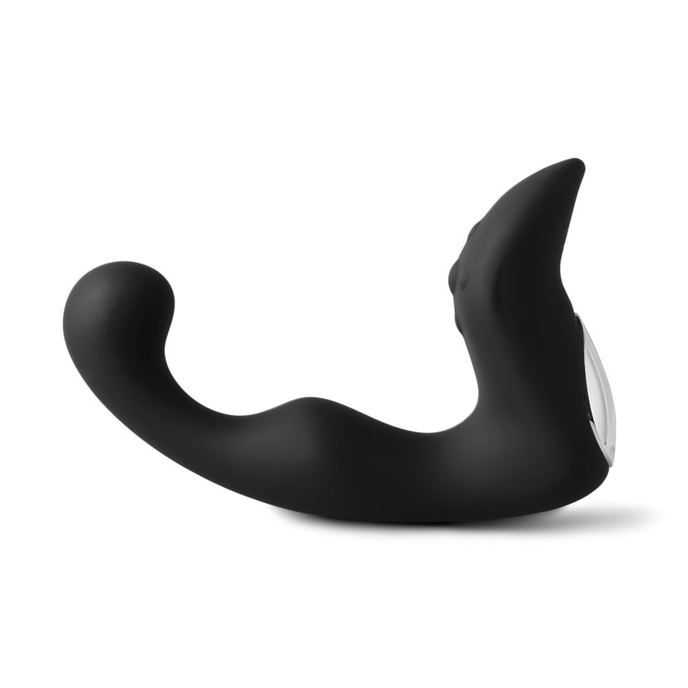 Remote Control 10-Speed Rechargeable Black Color Silicone Prostate Massager (Type III)