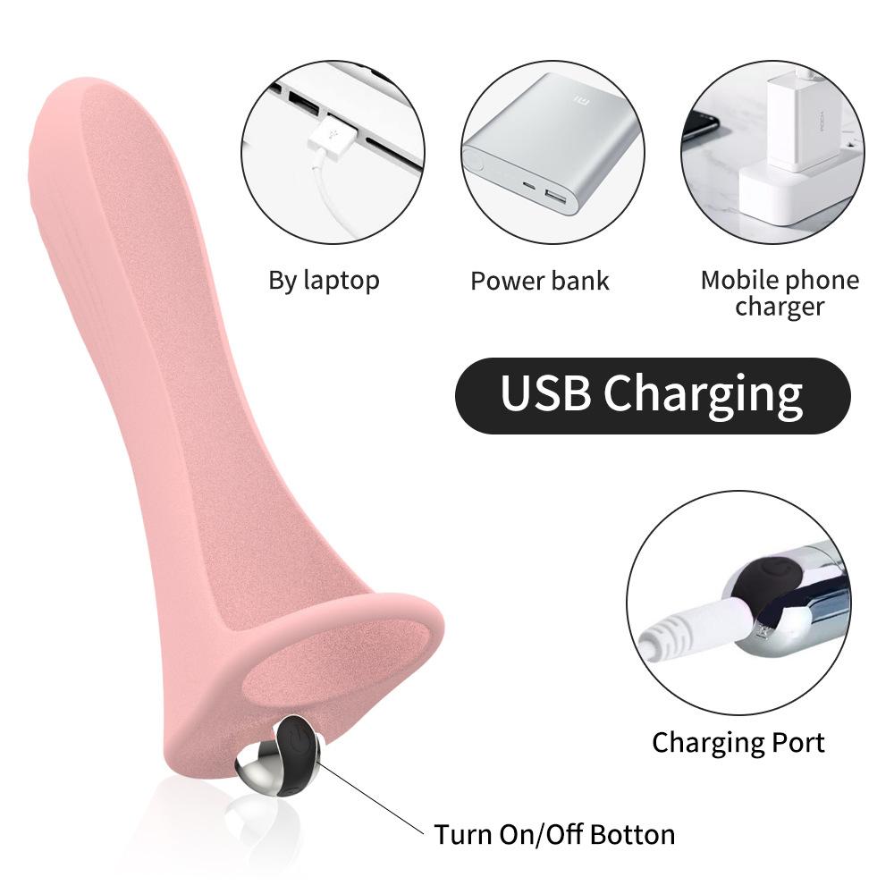 USB charging silicone anal expansion fun vibration massage stick