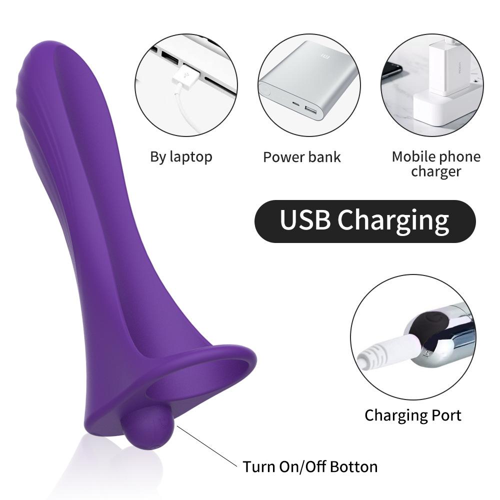 USB charging silicone anal expansion fun vibration massage stick