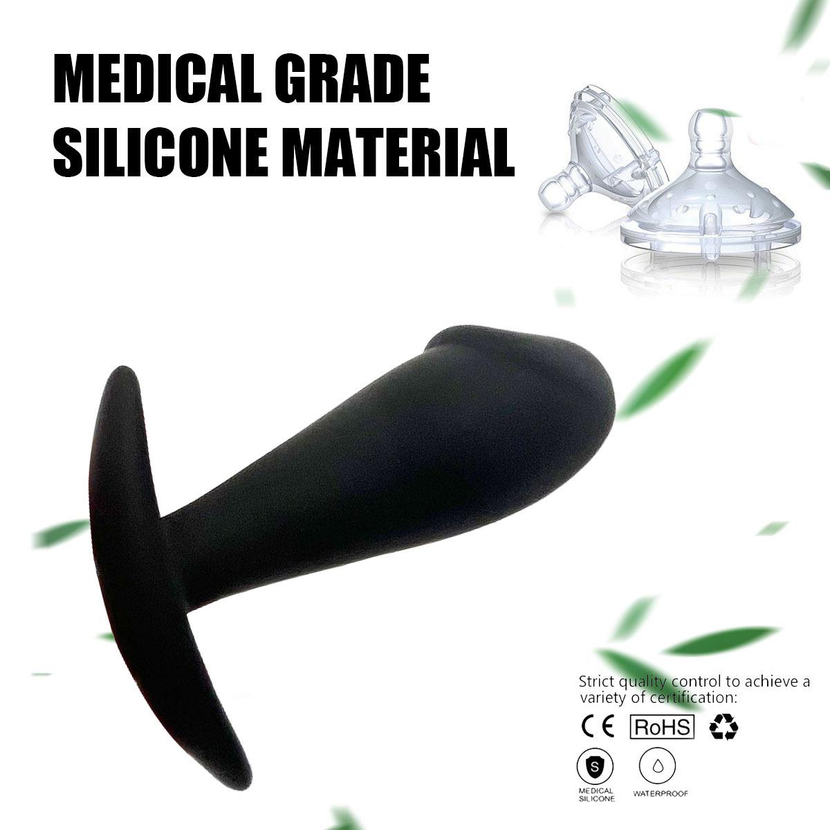 Silicone simulated penis SM anal plug
