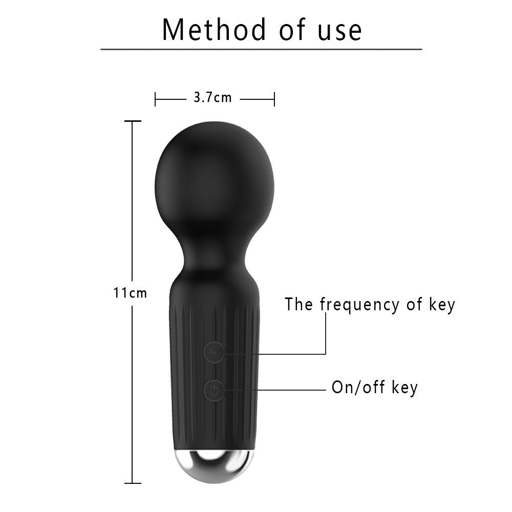 Silicone USB Charging 20 Frequency Vibration Mini AV Stick Women