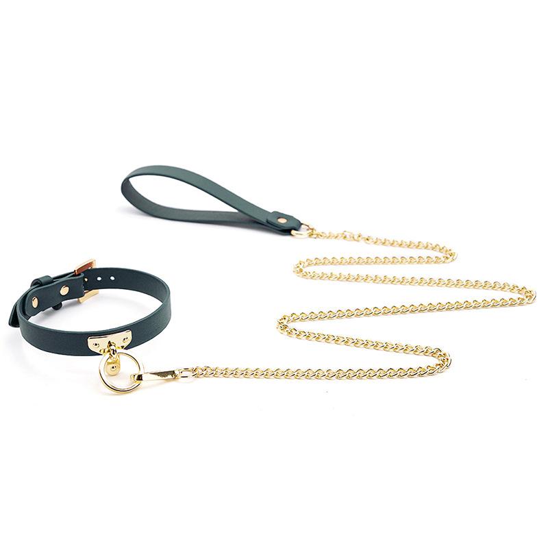 SM female slave traction rope+collar