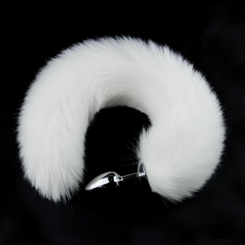 Small fox tail metal anal plug