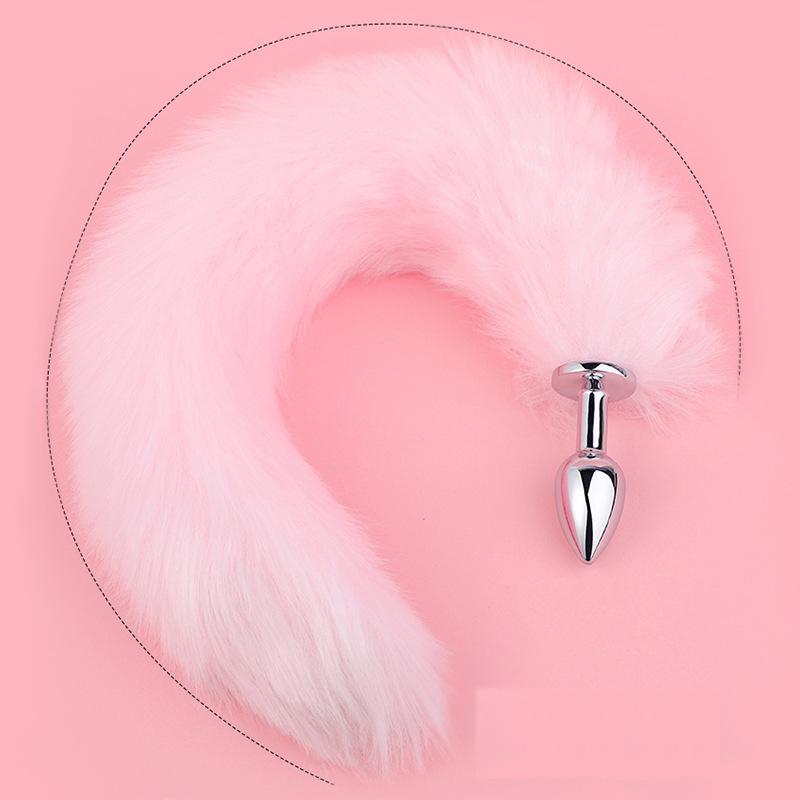 Small fox tail metal anal plug