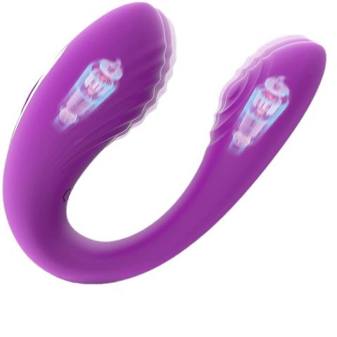 Male and female shared 10 frequency dual vibrator clitoral massage masturbator