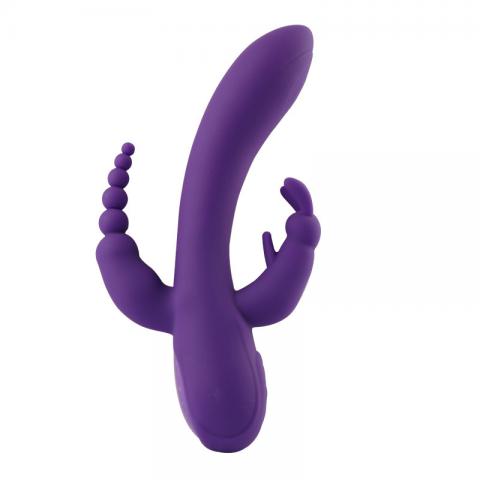 Rabbit silicone female trident vibrator 12 frequency USB charging