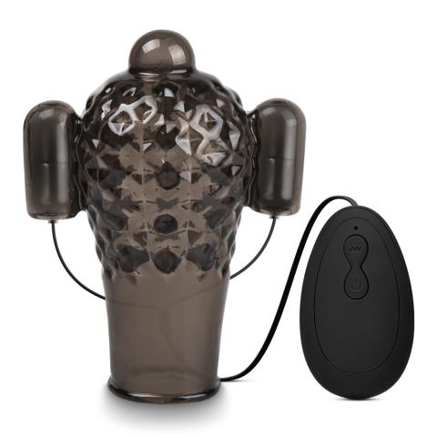 20 Speeds Black Color Penis Trainer with 2 Vibrators (Type II)