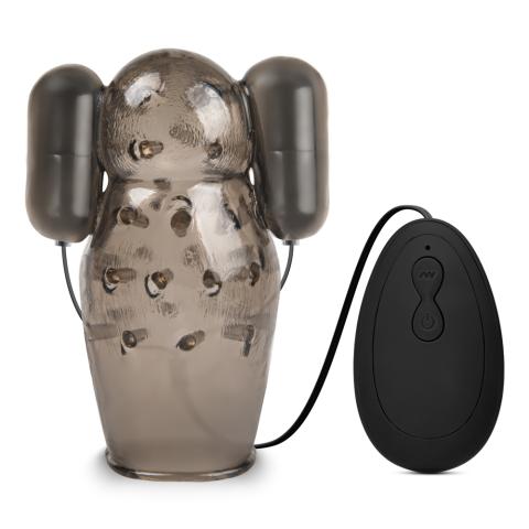 20 Speeds Black Color Penis Trainer with 2 Vibrators (Type III)