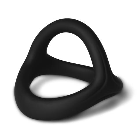 Black Color 3 in 1 Ultra Soft Cock Ring for Erection Enhancing Type I