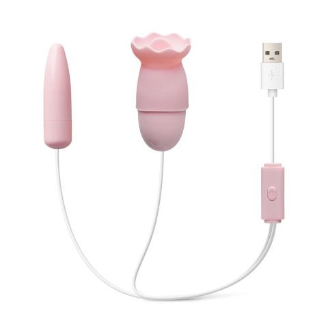 Pink USB-Powered 12-Speed Vibrating & Tongue-Licking Egg (Foil Bag)
