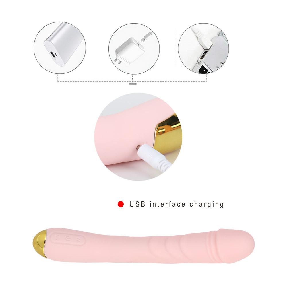 Soft female vibrator, flexible ,30 frequency,USB charging