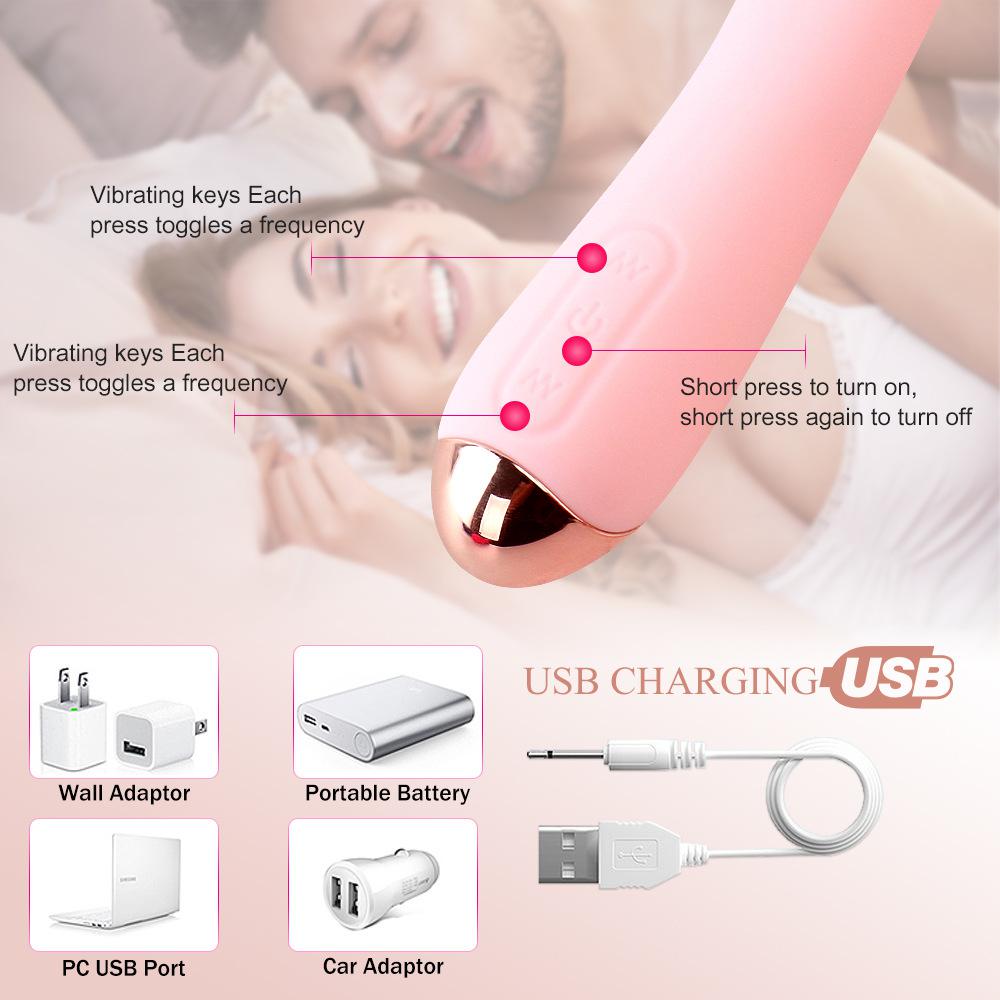 Soft female vibrator, flexible ,30 frequency,USB charging