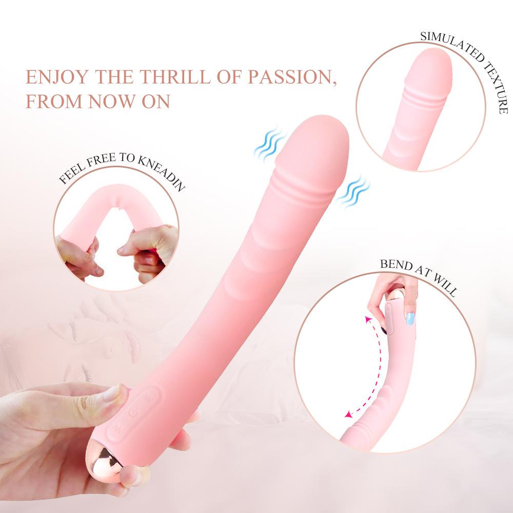 Soft female vibrator, flexible ,30 frequency,USB charging