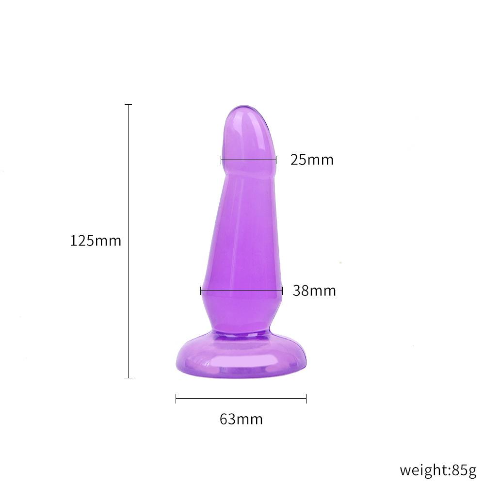 Soft rubber pointed anal dildo