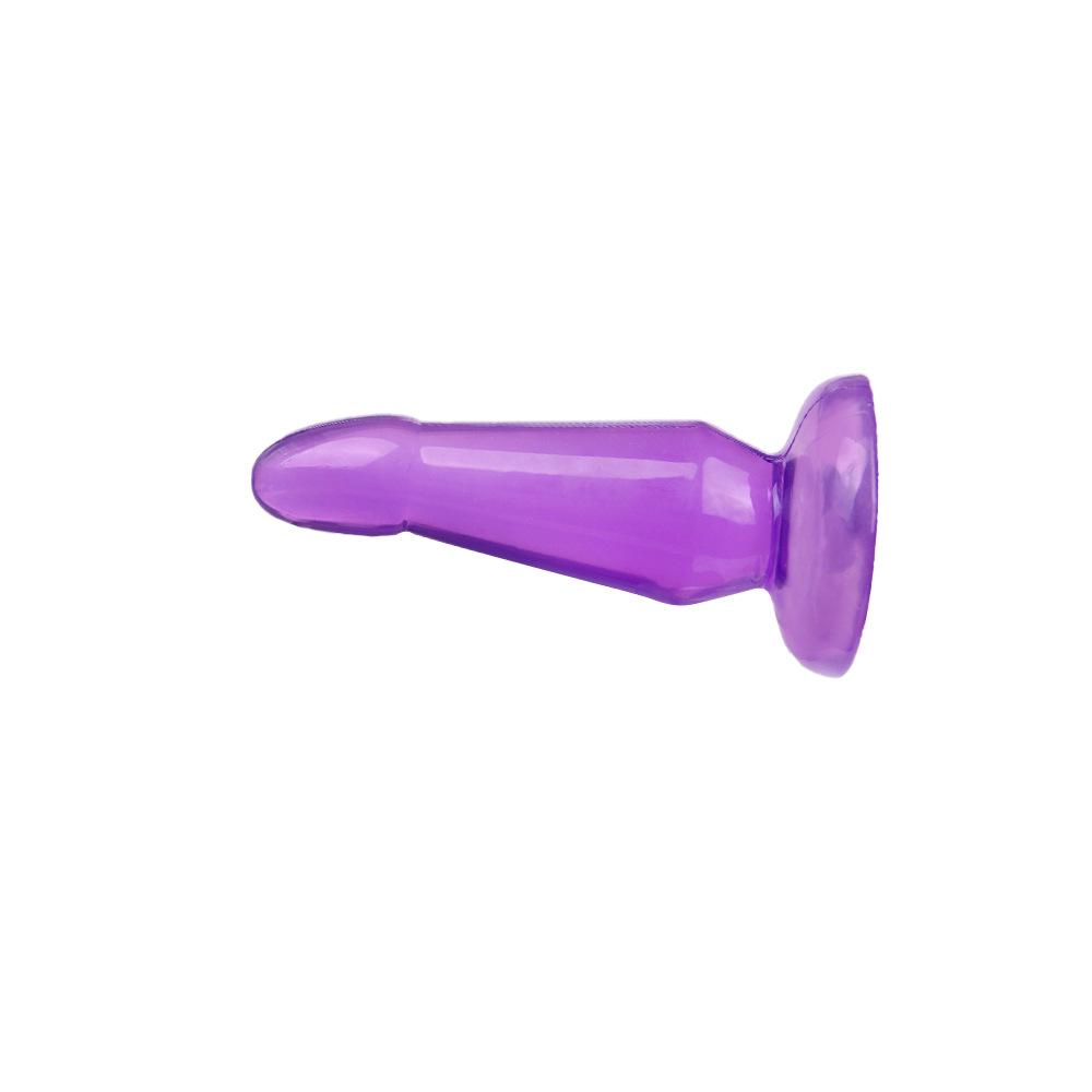 Soft rubber pointed anal dildo