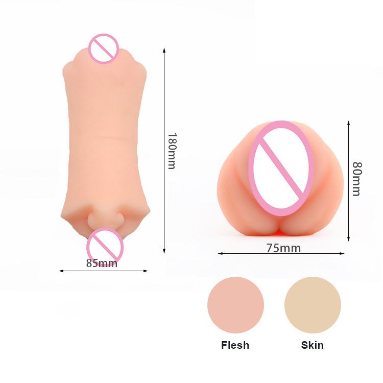 Super Soft Realistic Double Hole (Vaginal & mouth) Stroker - Wl-P-1208