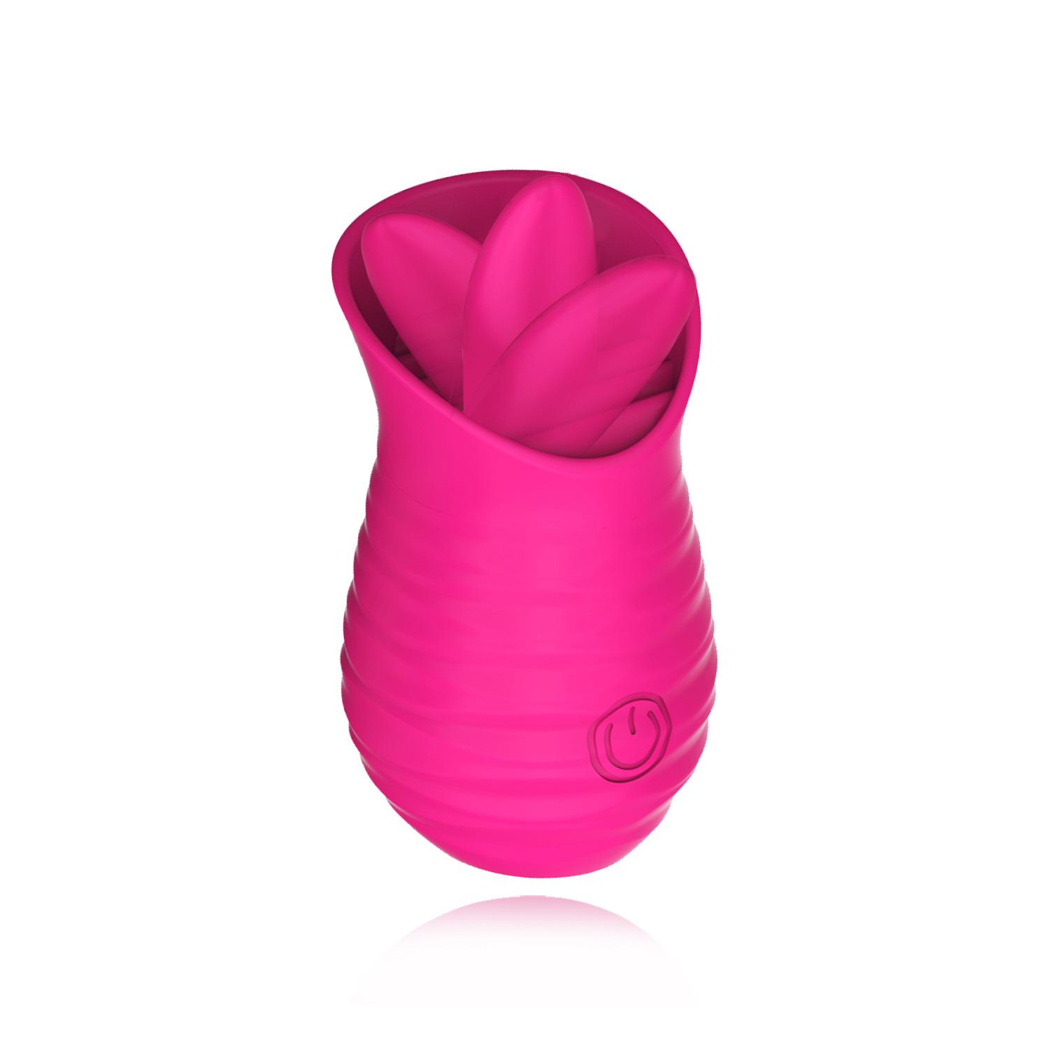 Tongue licking vibrator stimulates clitoral USB charging