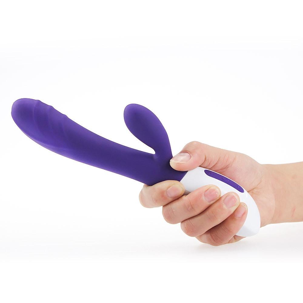 USB charging silicone dual head vibrator (head pattern)