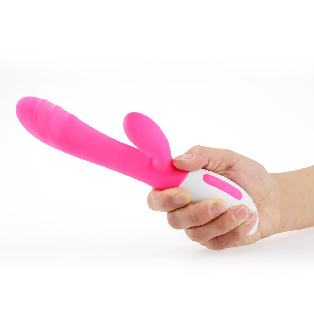 USB charging silicone dual head vibrator (head pattern)