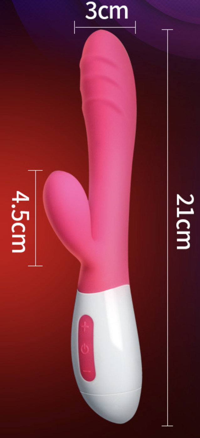 USB charging silicone dual head vibrator (head pattern)